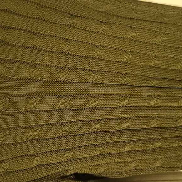 Polo Ralph Lauren Cable Knit Cotton Blend Crew Neck Sweater In Canopy Olive S - Picture 10 of 12